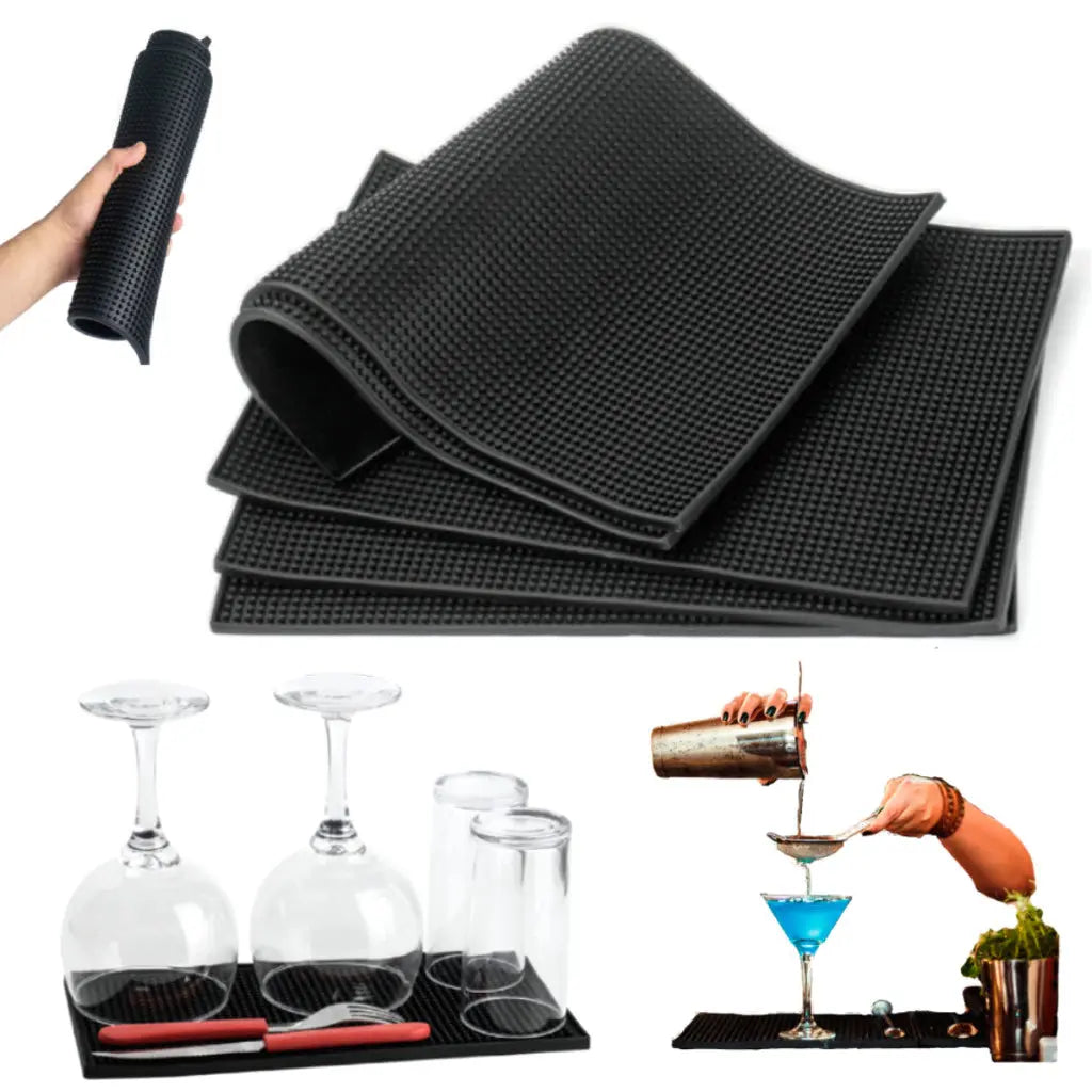 Tapete Escorredor PVC Grande 45x30 ou 30x15cm de Louças Porta Copos Prato Barmen e Bartender Para Mesa Bar Drinks Balcão AgoraFacilita