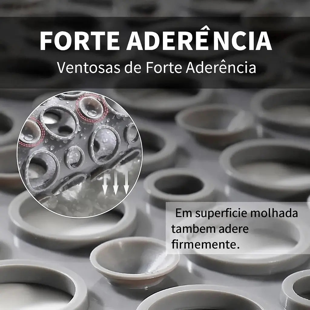 Tapete antiderrapante ventosa banheiro box banho 75x45 AgoraFacilita