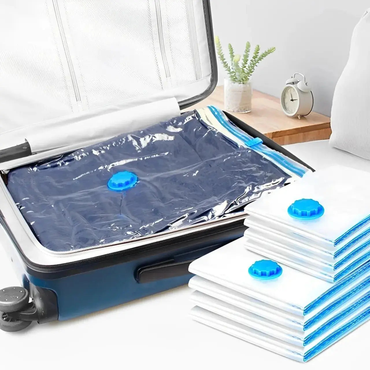 Vacuum Pro – Kit Compactador com Bomba Elétrica TOP Viagem
