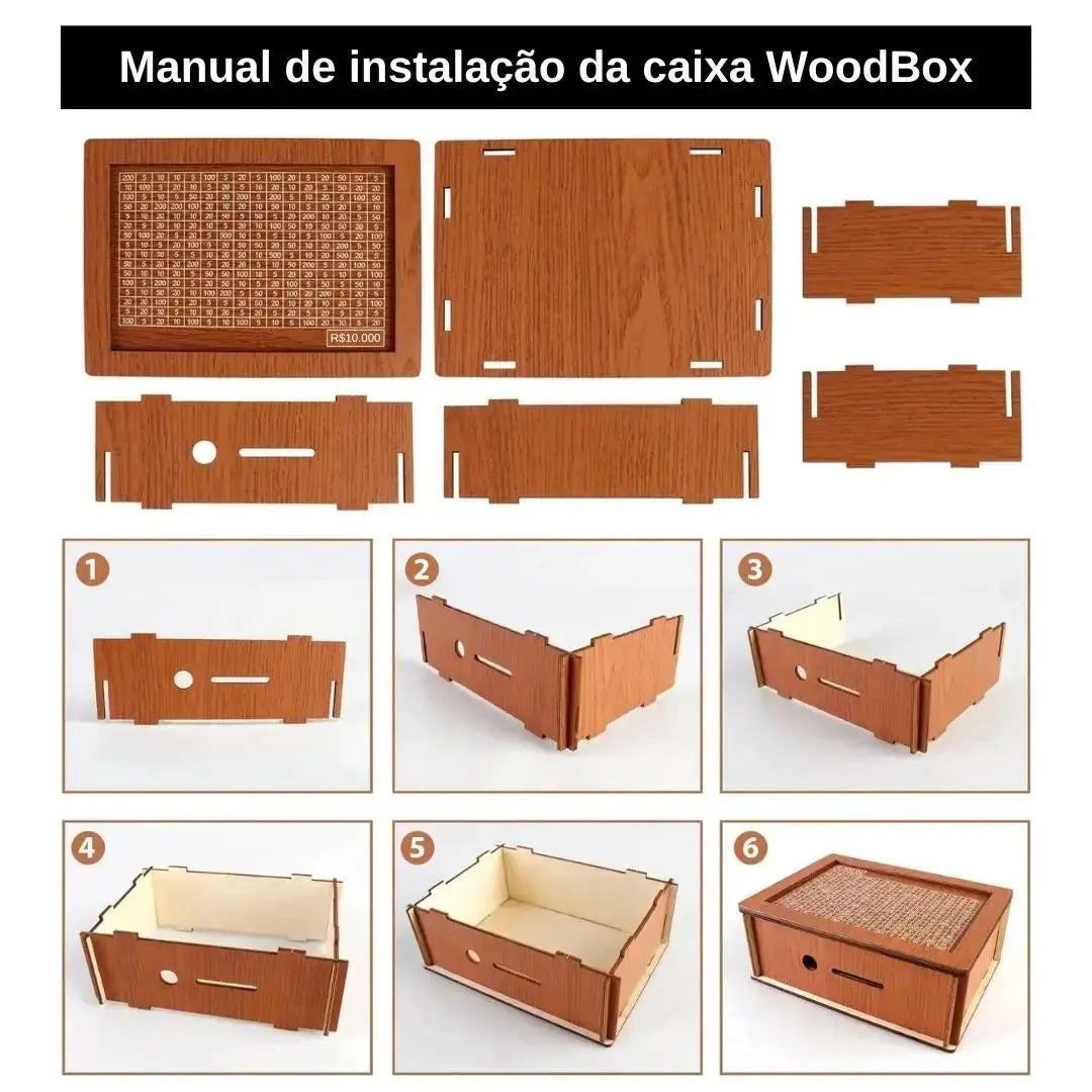 WoodBox Decorativo - Guarde dinheiro usando o método japonês AgoraFacilita